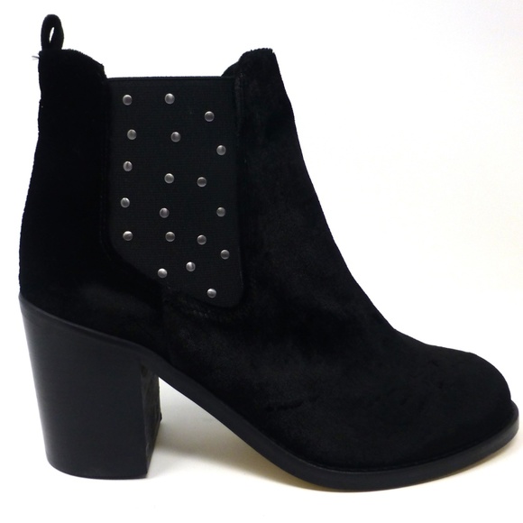 Musse & Cloud Studded Boot Black Velvet Spain NEW - Picture 3 of 8